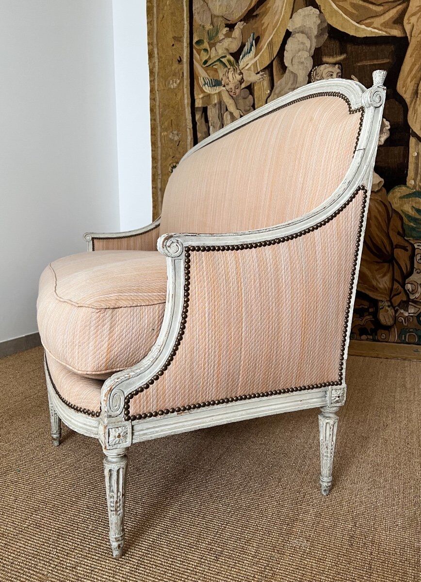 Louis XVI period sofa in lacquered wood