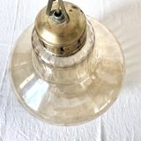 Vintage amber glass pendant light