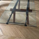 Table extensible Bonaldo en verre et bois – design italien années 90