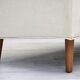 1970s, 3-seater Danish sofa, beige/white furniture wool, teak wood legs.