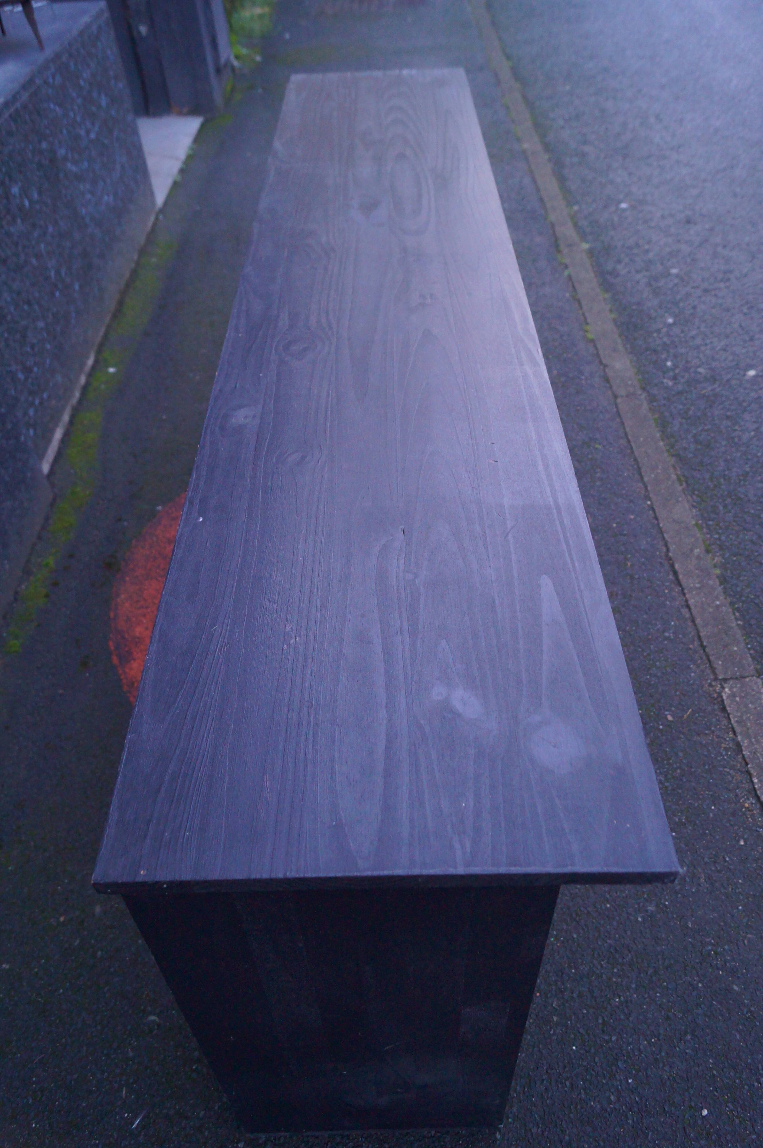 Modernist solid wood console