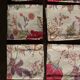 Un lot de 8 serviettes de table Toile à l'indienne Fleurs