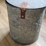 Old large zinc pot with lid / vintage Dimensions: 29x26
