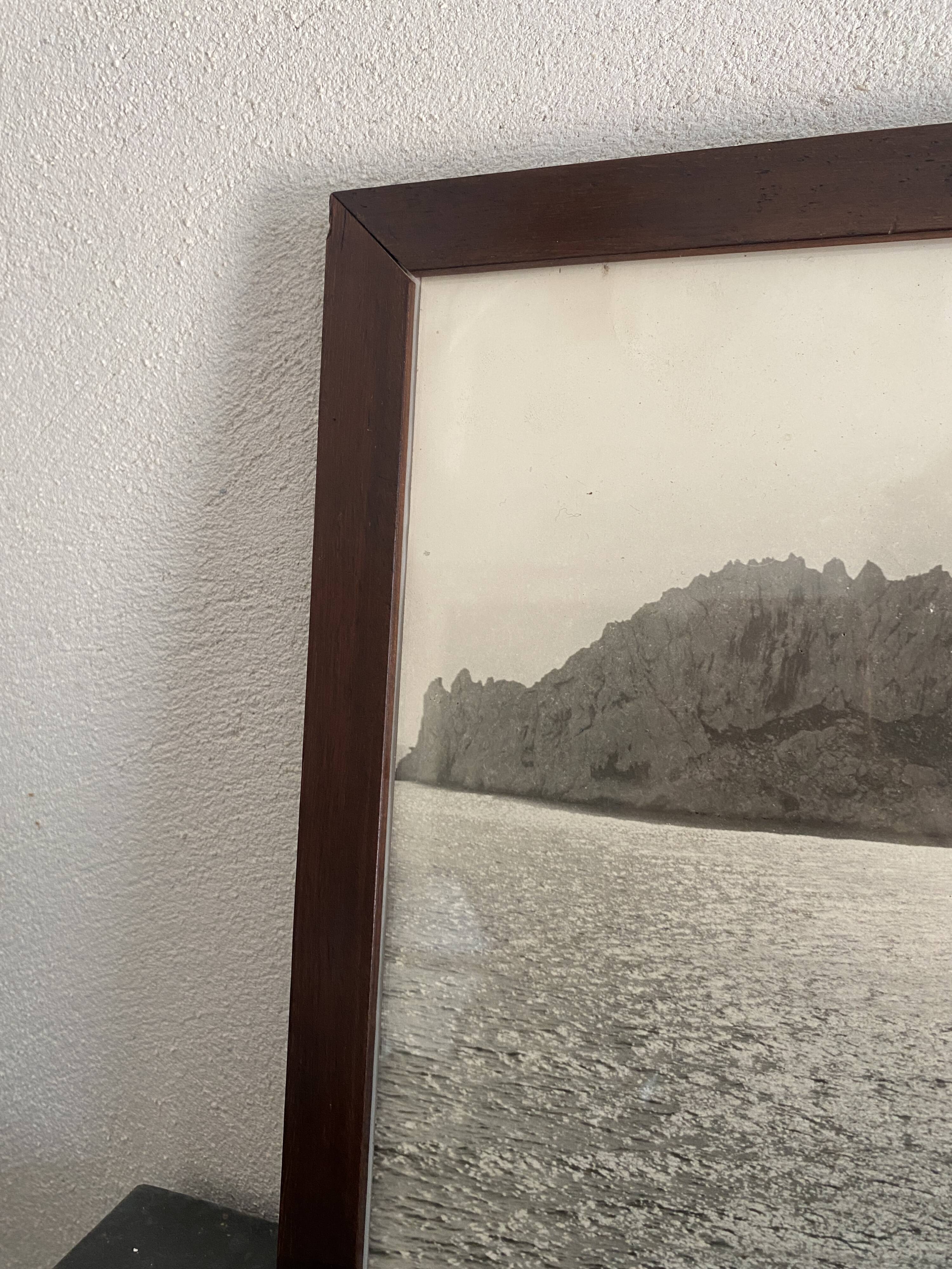 Old photo under glass