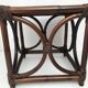 Bedside table stool in vintage cannage rattan