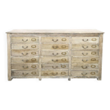 Old wooden sideboard with 18 drawers
