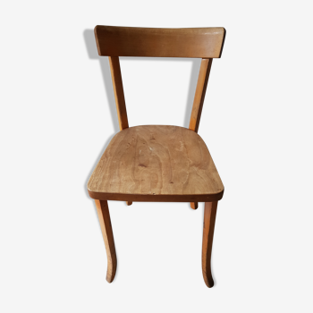Chaise bistrot vintage bois clair