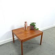 Vierkante Deense teak salontafel Magnus Olesen met ronde poten, nr.2