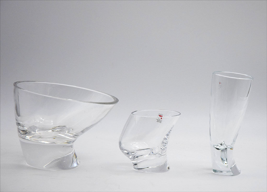 Angelo Mangiarotti for Cristallerie Il Colle 1970s drinking set