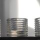 Set of 3 vintage ribbed pressed glass candle holders – 1970s