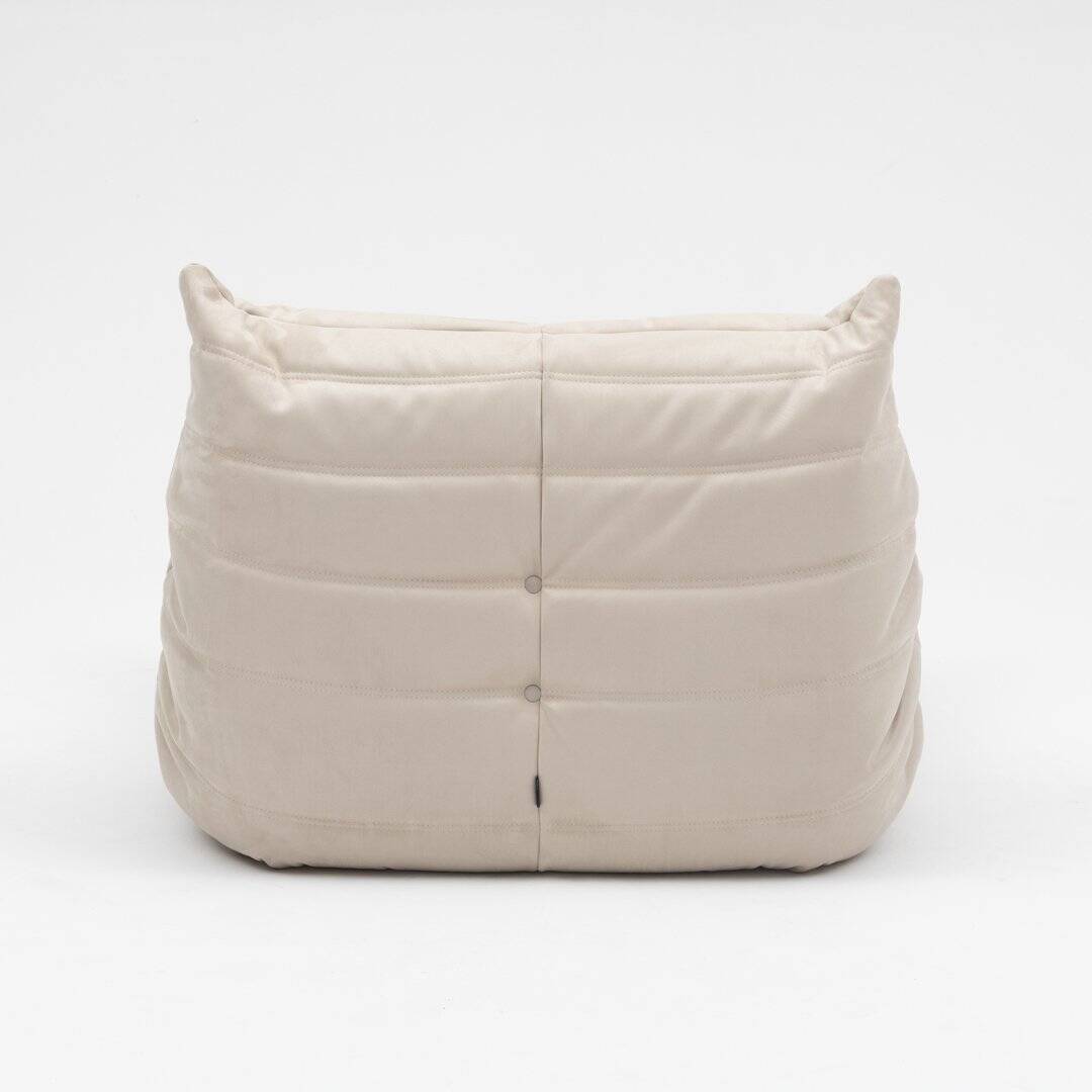 Togo lounge chair in cream fabric by Michel Ducaroy for Ligne Roset