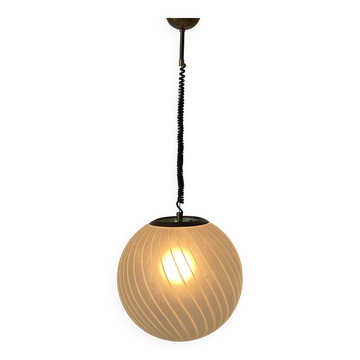 Italian suspended glass lamp Ball and Ball, 1960s, Italy