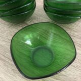 9 glass bowls by Vereco, Mid-Century Modern design