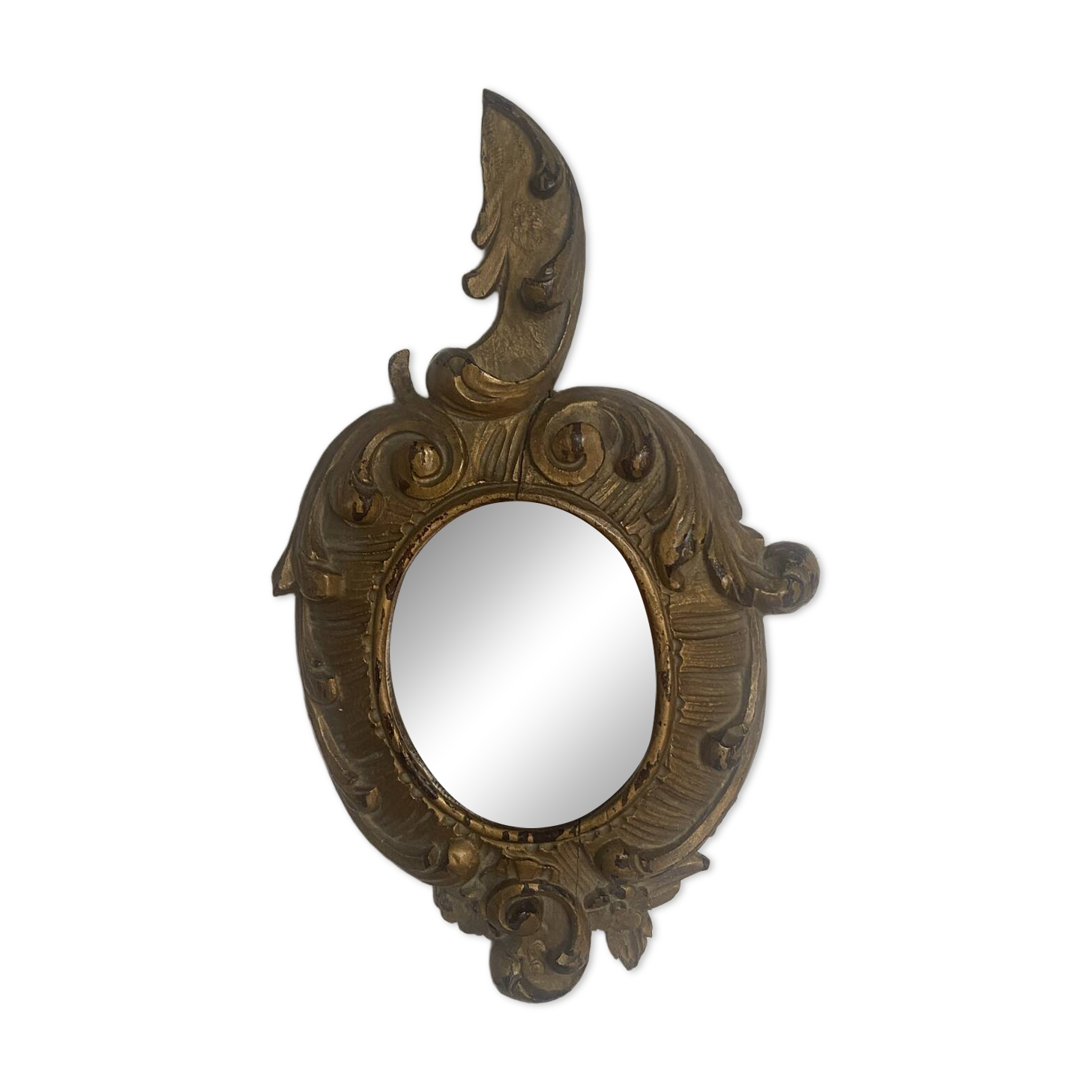 Miroir baroque en bois sculpté ancien