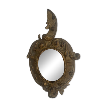 Miroir baroque en bois sculpté ancien