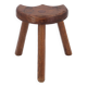Wooden tripod stool, mountain folk art, 1950s