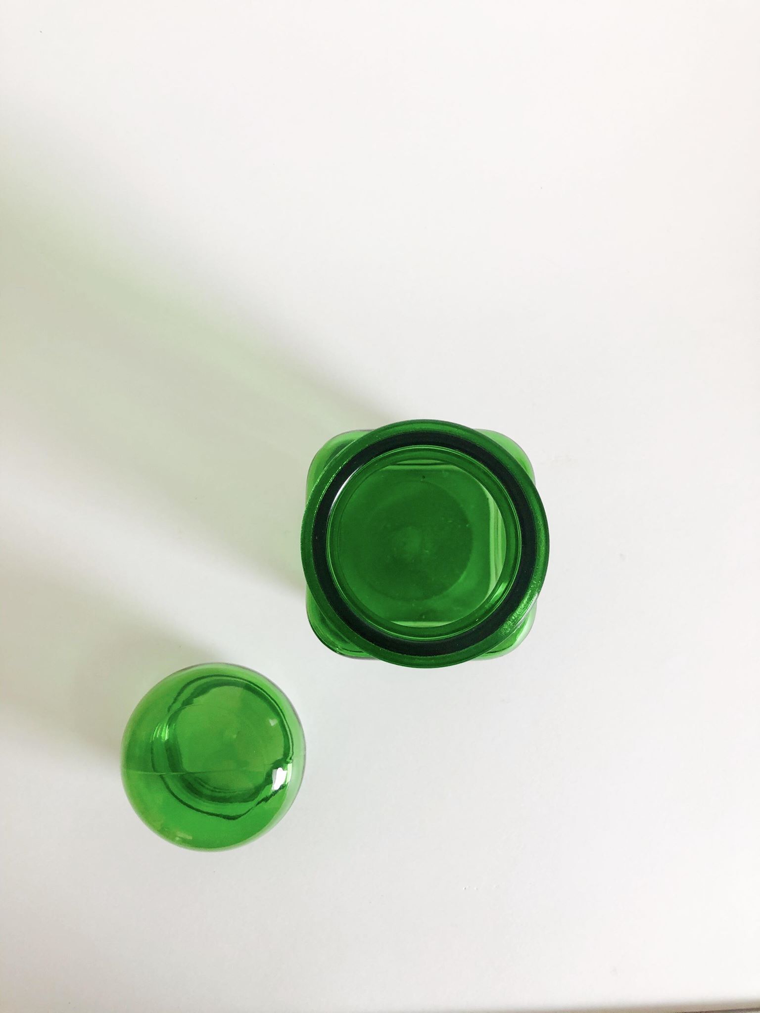 Green apothecary bottle