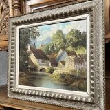Hauck: oil on canvas depicting the surroundings of Chevreuse around 1940