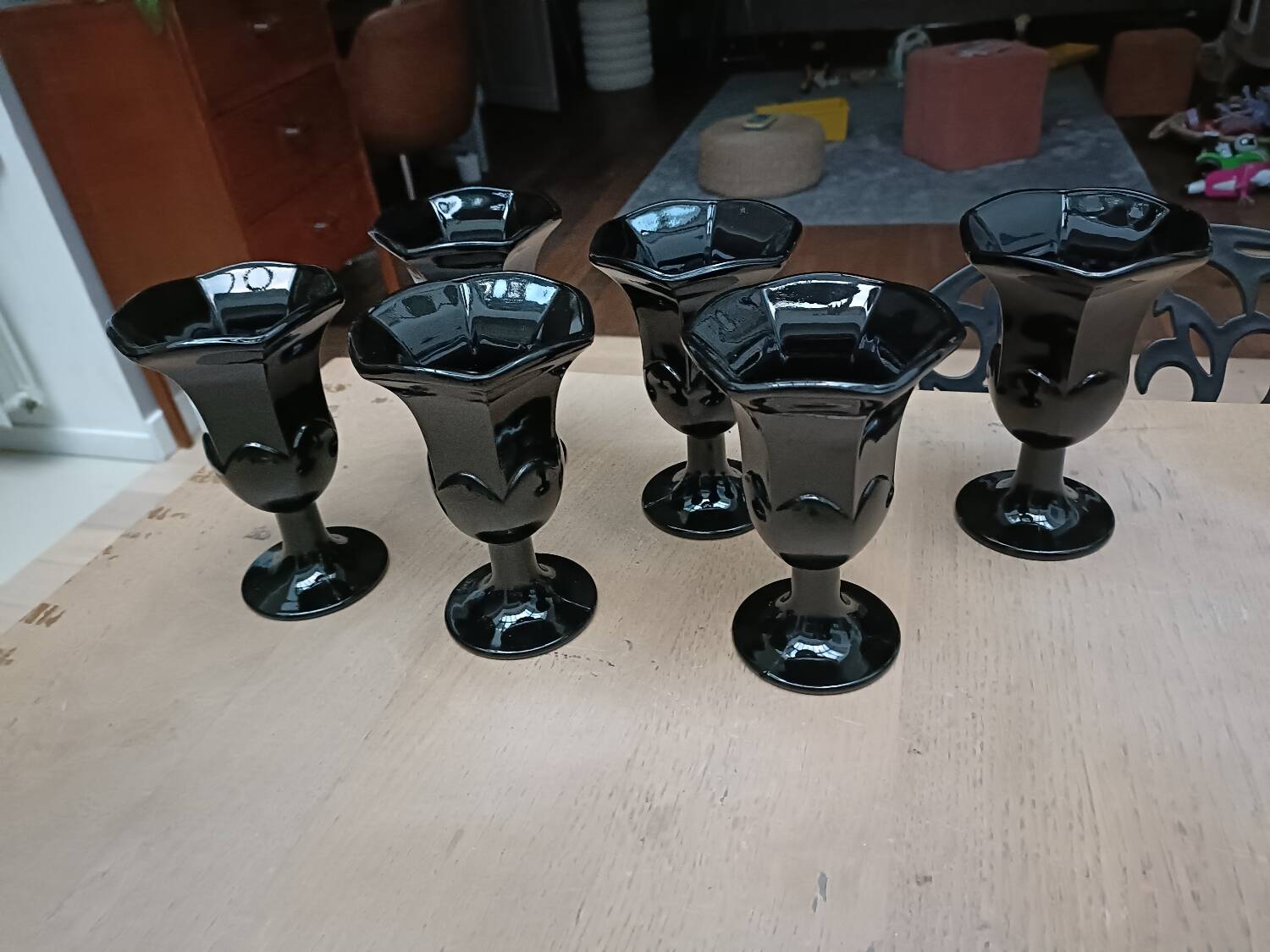 Black ice cream cups