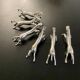 6 horse-shaped metal knife holders