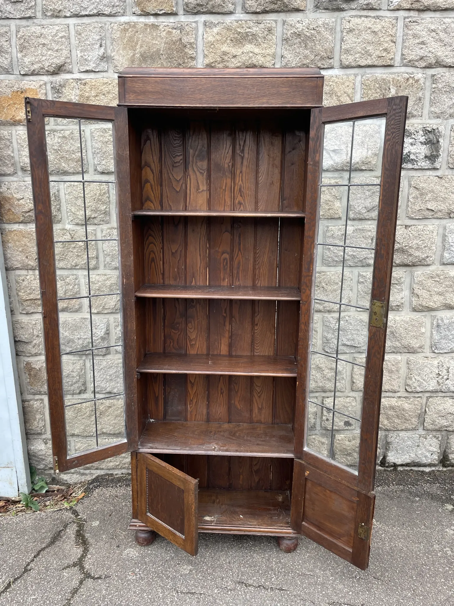 Old library with glass doors