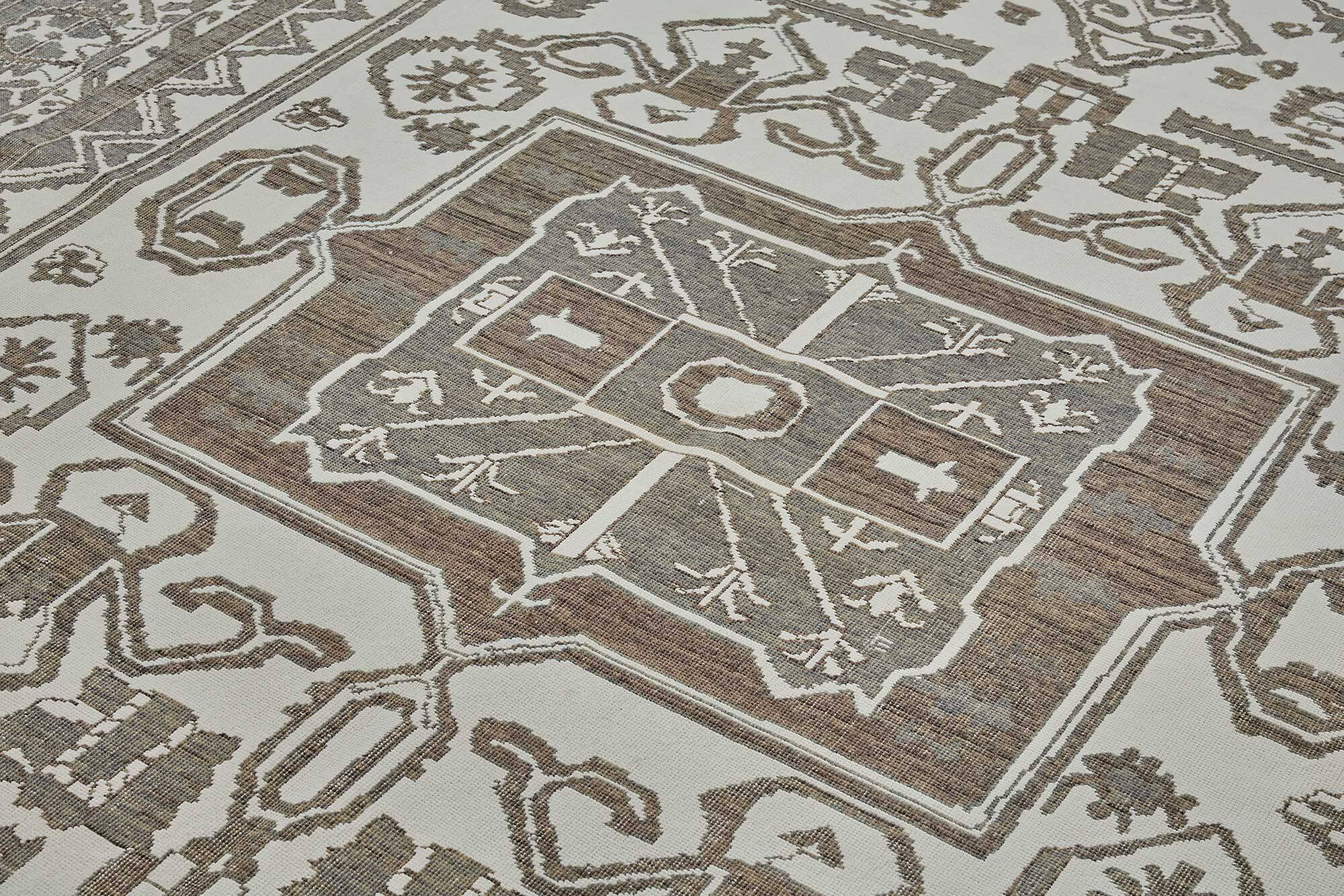 Turkish Handcrafted Loom Oushak Rug 268 cm x 359 cm