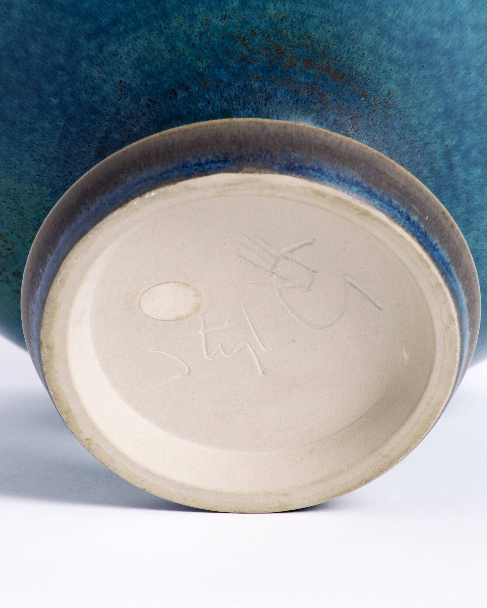 Stoneware cup by Stig Lindberg for Gustavsberg Studio Sweden, 1963