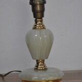 Lamp base in onyx and brass 60s