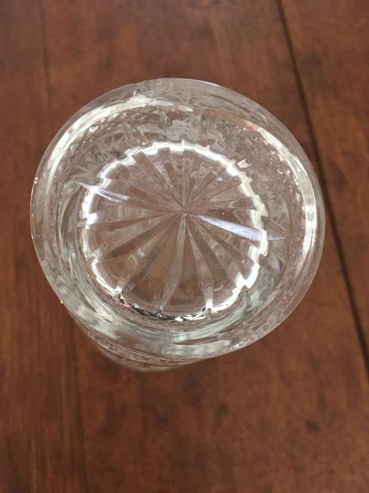 Six crystal glasses