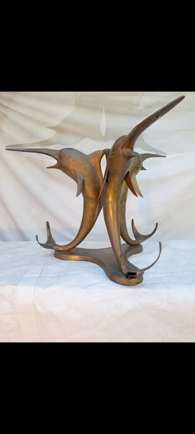 Vintage Hollywood Regency coffee table 1950