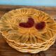 6 dessert plates in barbotine