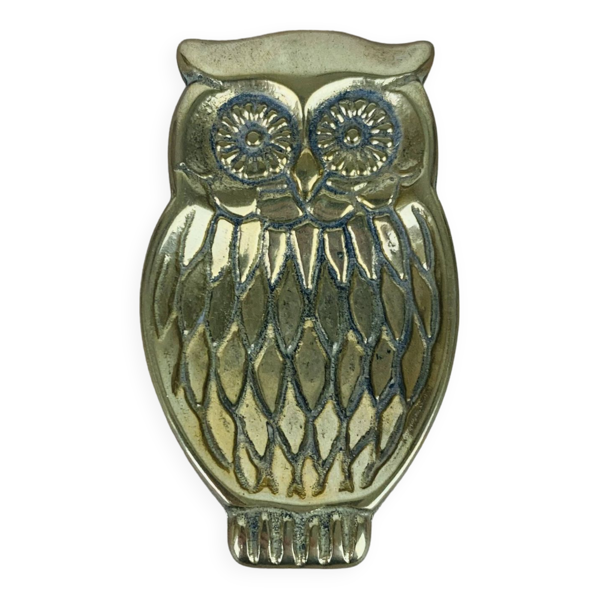 Owl/owl brass ring holder