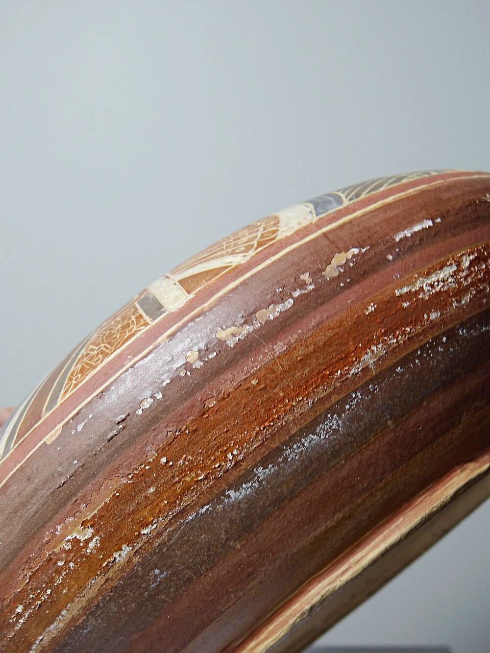 Vintage pre-Columbian style handcrafted ceramic decorative bowl