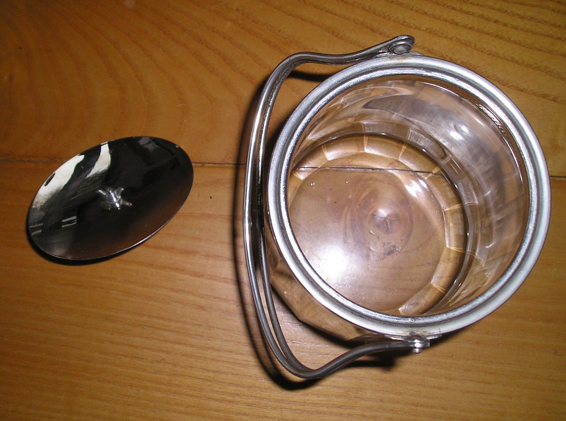 Antique crystal ice bucket