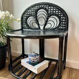 Wicker rattan console side table