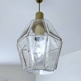 Large Vintage Limburg Glass Pendant Light