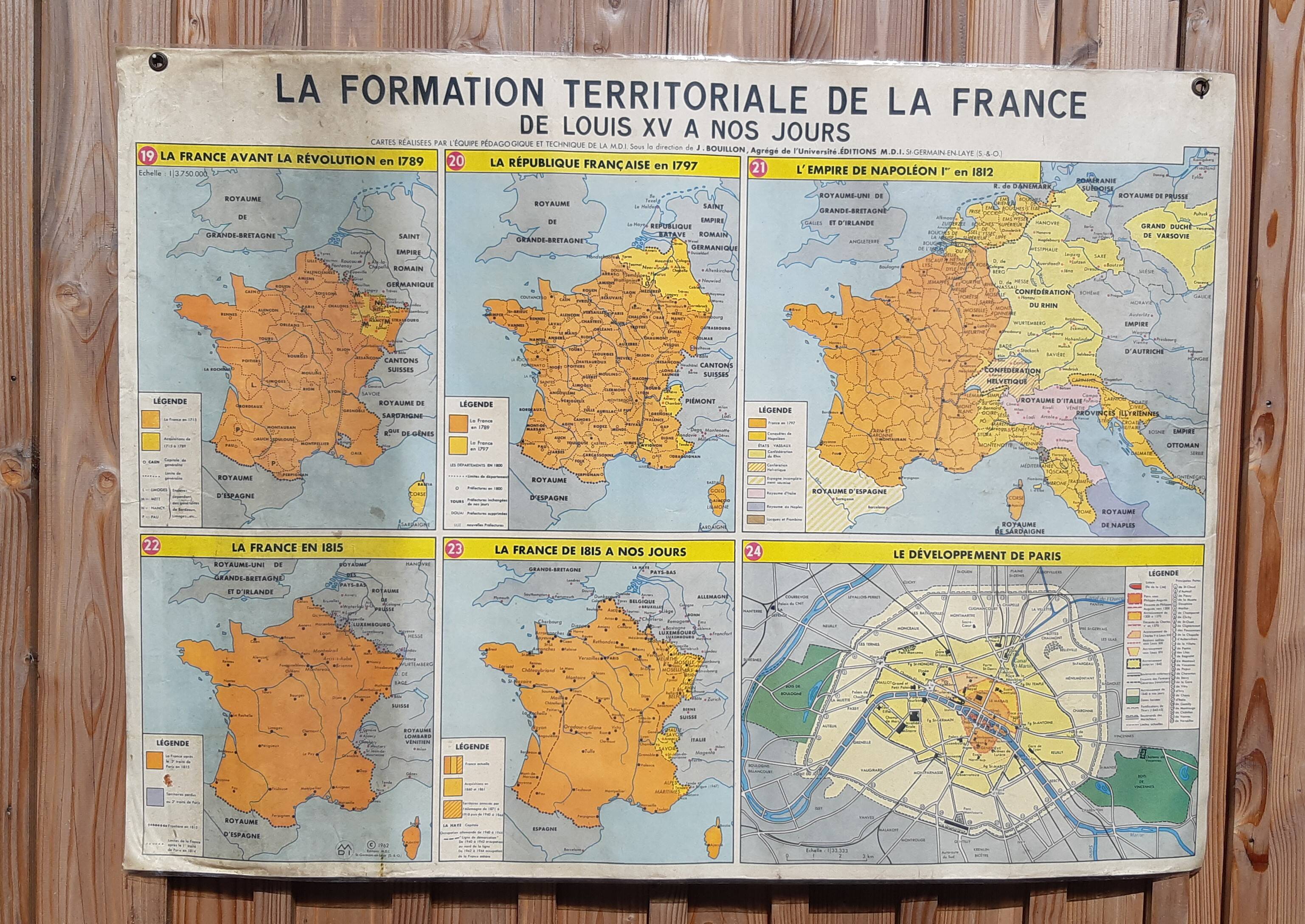 MDI school map "Territorial training in France"