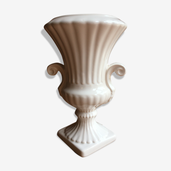 White cut vase