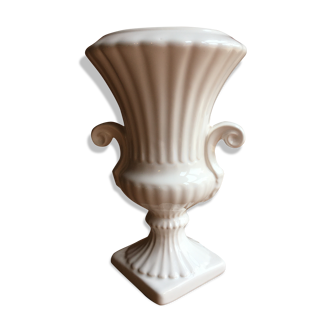 White cut vase