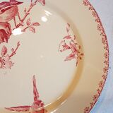 Plate with decoration of flowers and birds