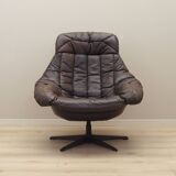 Fauteuil pivotant en cuir, design danois, années 1960, designer : HW Klein, fabrication : Bramin