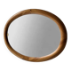 Oval pine mirror Glasmaster Markaryd Sweden 1970s