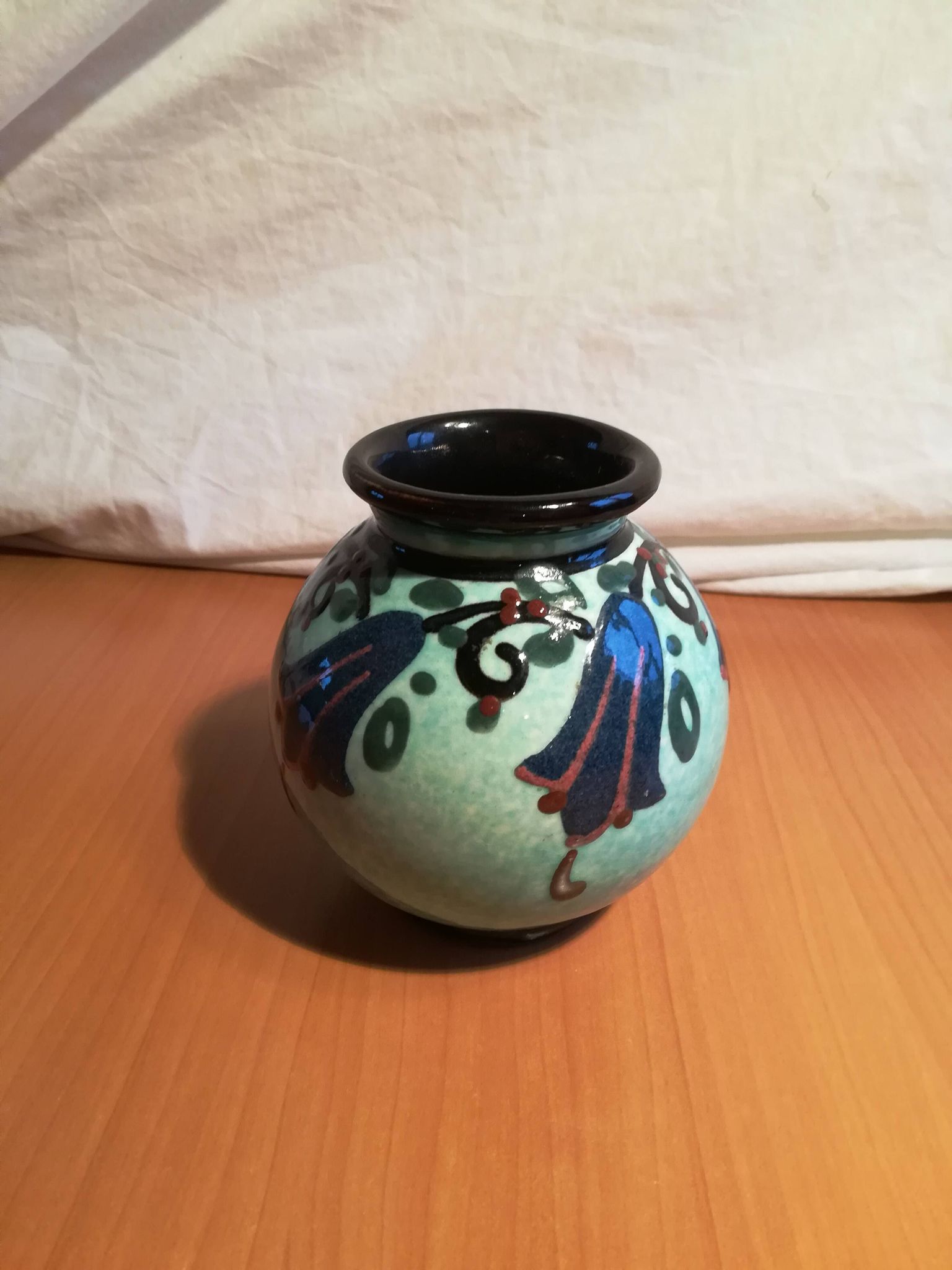Paul Jacquet enamelled ceramic vase 1930