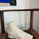 White plaster foot cast