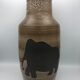 Vase in ceramic rock effect of saint clement mammouth 38 cm decoration