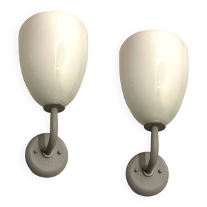 Appliques en verre opalin