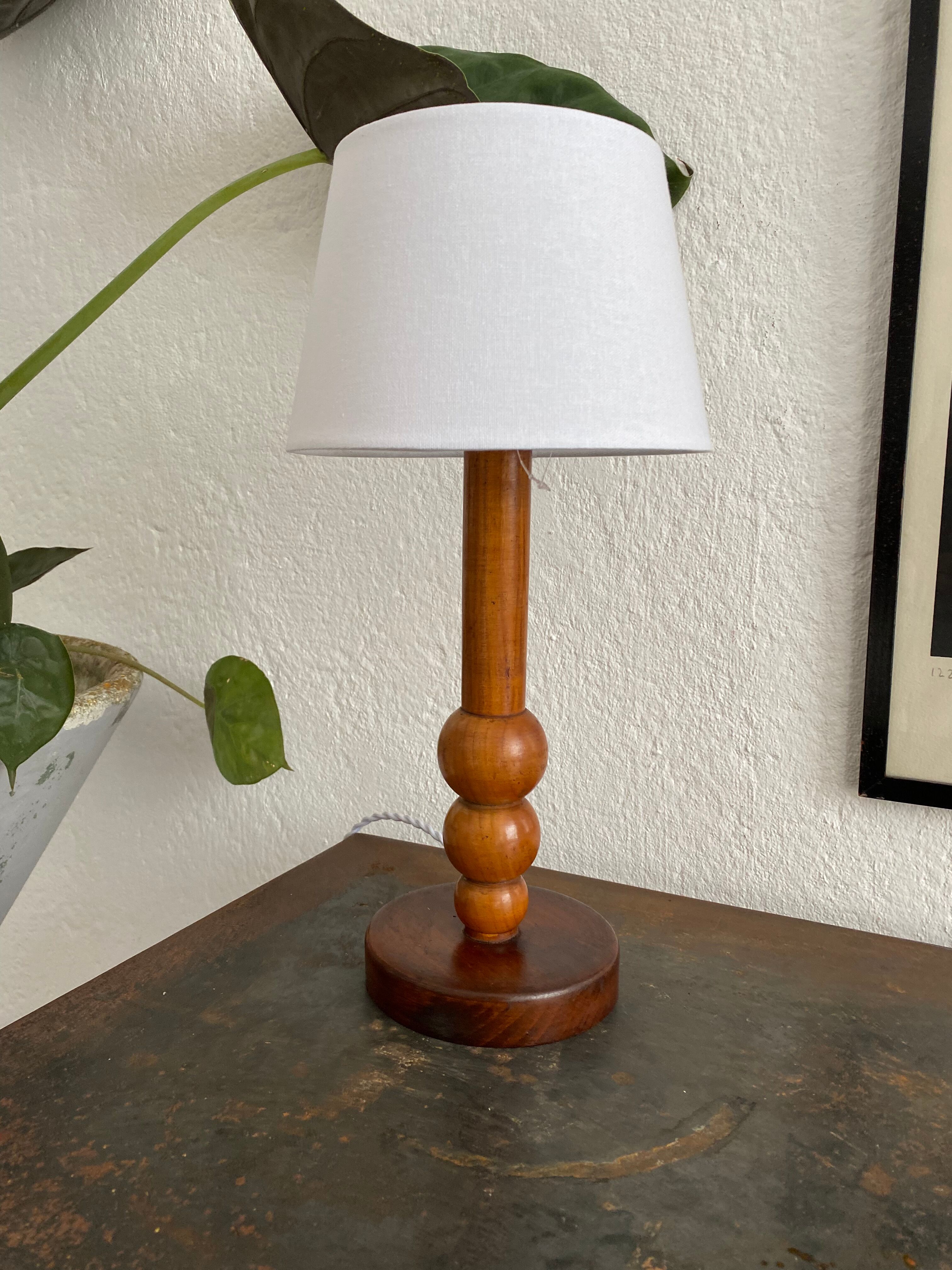 Modernist vintage wood lamp