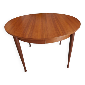 Scandinavian extendable table, vintage teak, 1970s