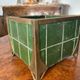 Pot cover in sheet metal and brass Art Nouveau Vienna Secession.