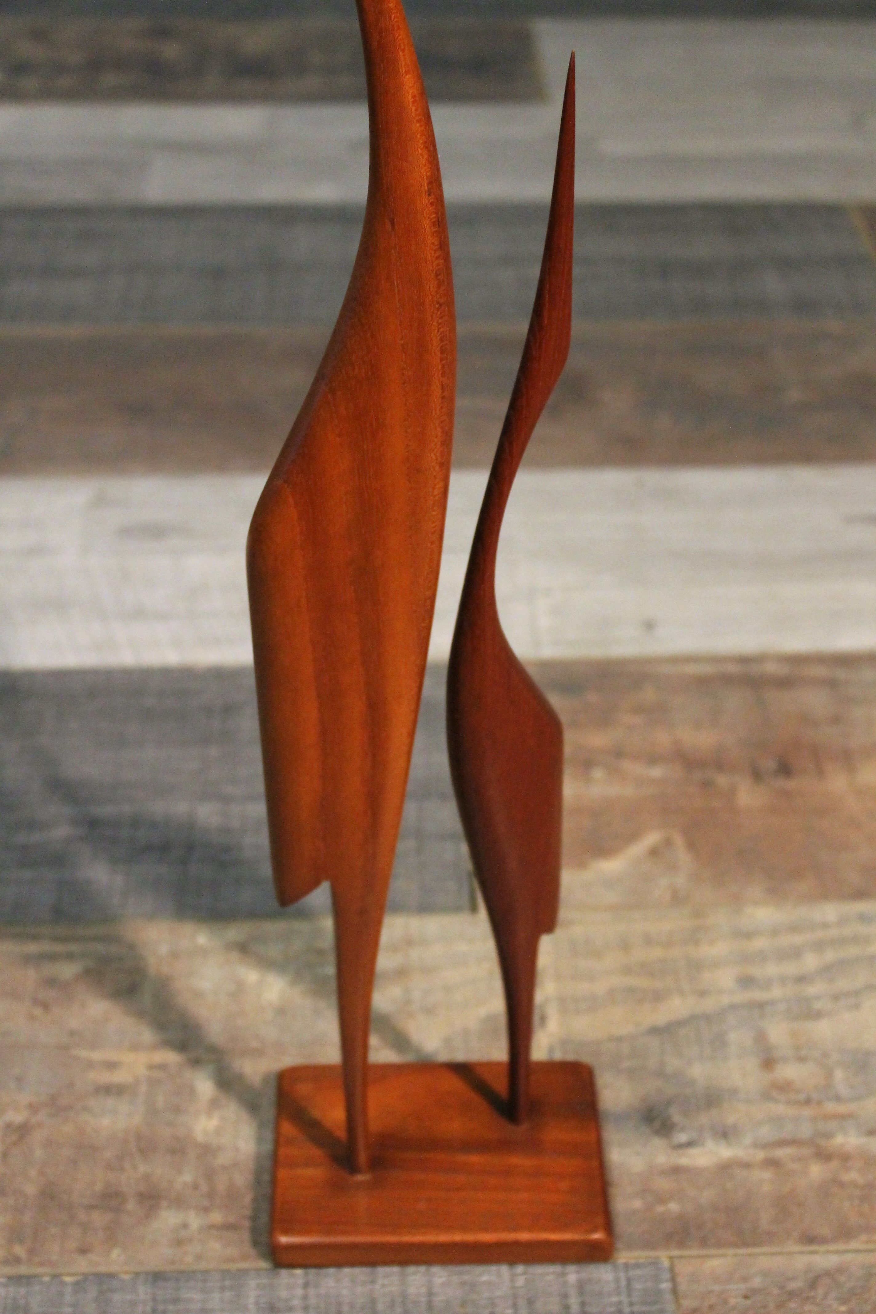 Statuette "Herons" teak 1960s